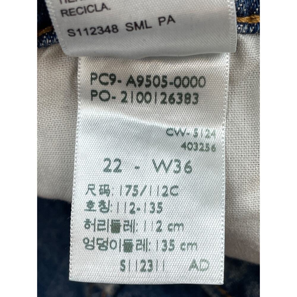 Levis Jeans Women 22 (W36) Blue Cotton Blend Stretch Mid-Rise Wide Leg NWT - Picture 5 of 10